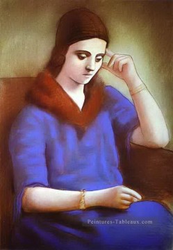 picasso Tableau Peinture - Portrait d’Olga Picasso 1922 Pablo Picasso